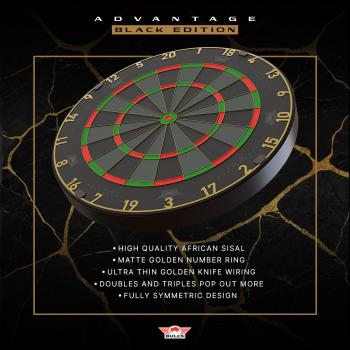 Bull's Advantage Black Dartboard