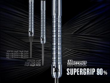 Harrows Supergrip 90% Steeldarts 21g