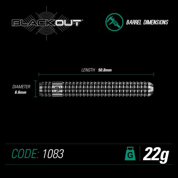 Winmau Blackout 90% Steeldart 22g