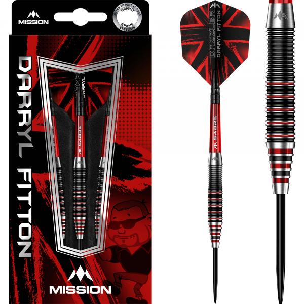 Mission Darryl Fitton - 95% - Steeltip - Black & Red Electro